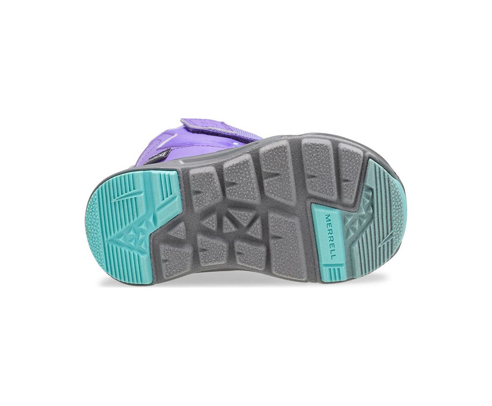 Merrell Støvler Børn - Snow Quest Lite 2.0 Waterproof Jr. - Grå/Lilla - QJC906254